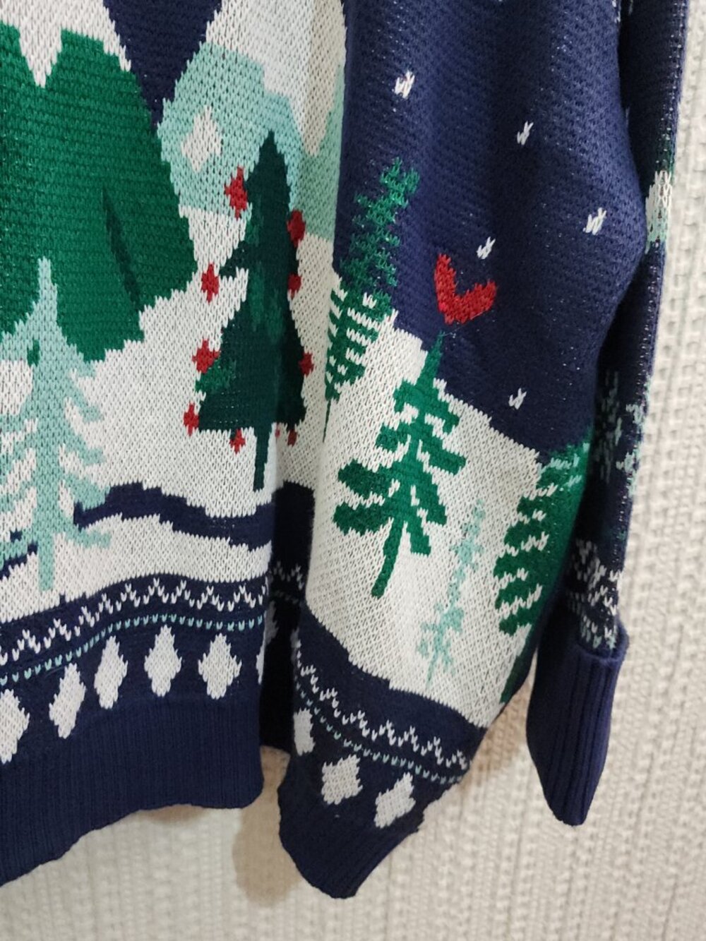 Coldwater Creek Women's Plus Size Scenic Holiday Christmas Zip Up Sweater 3X - Picture 3 of 14